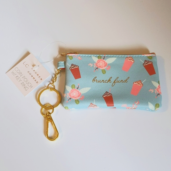 NWT Lauren Conrad Brunch Fund Coin Pouch with Key Ring - Picture 2 of 5